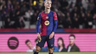 إصابة داني أولمو مع برشلونة