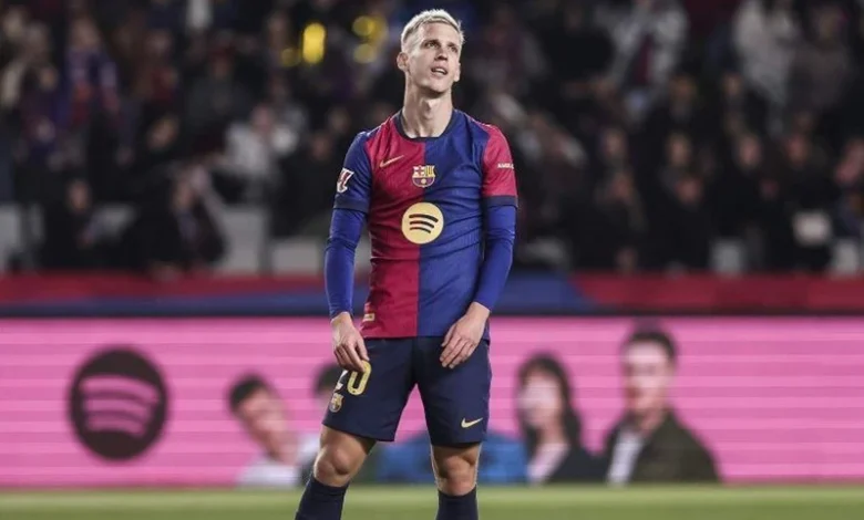 إصابة داني أولمو مع برشلونة